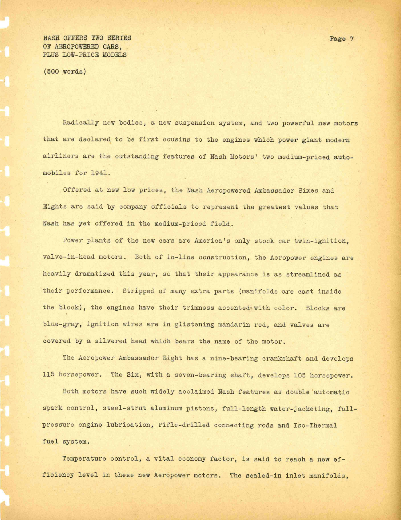 1941 Nash Press Kit Page 35